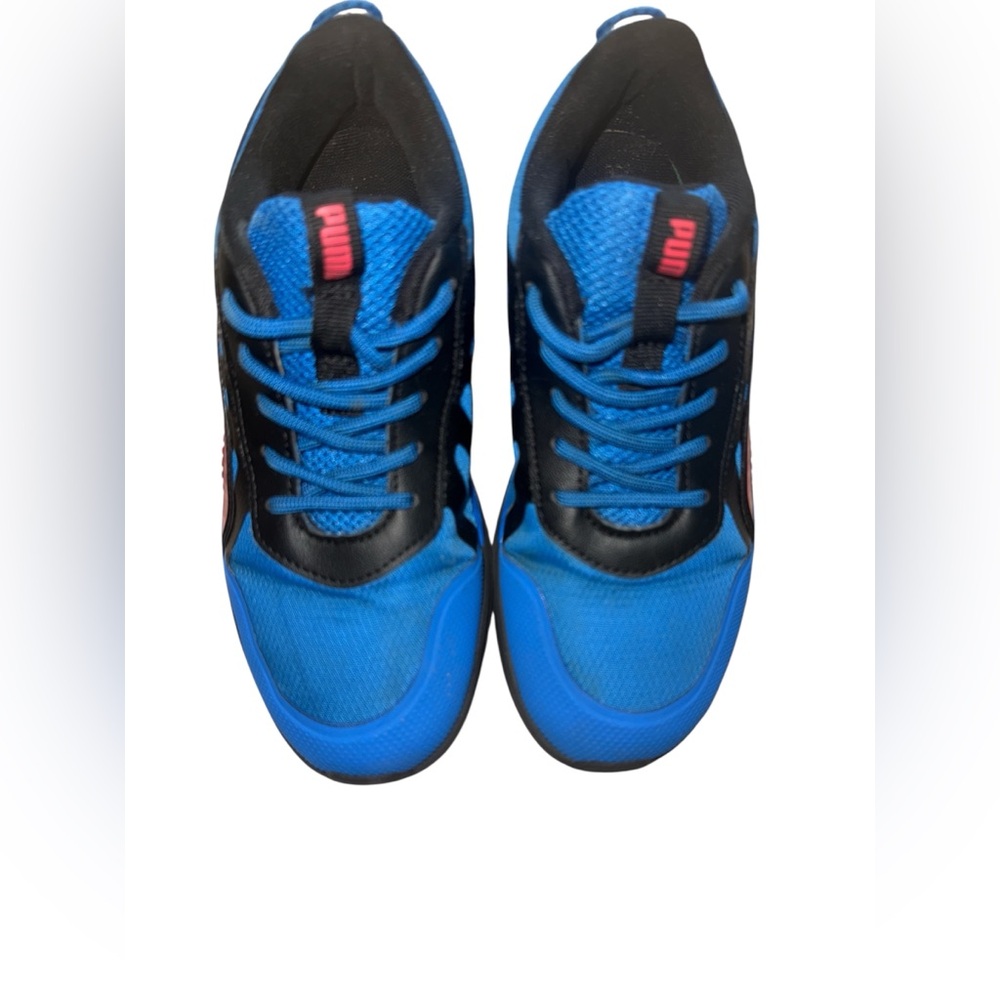 Puma Boys Vibrant Blue and Black Athletic Shoes
